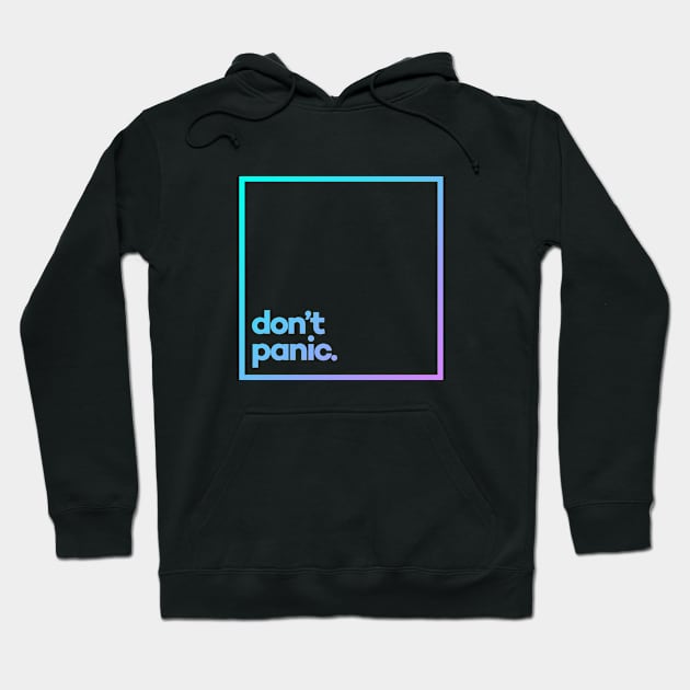 Don't panic Minimal Color Typography Hoodie by meeneemal